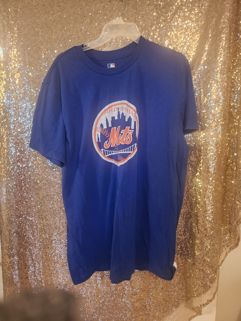 Genuine Merchandise Royal Blue Mets Logo Short Sleeve Tee